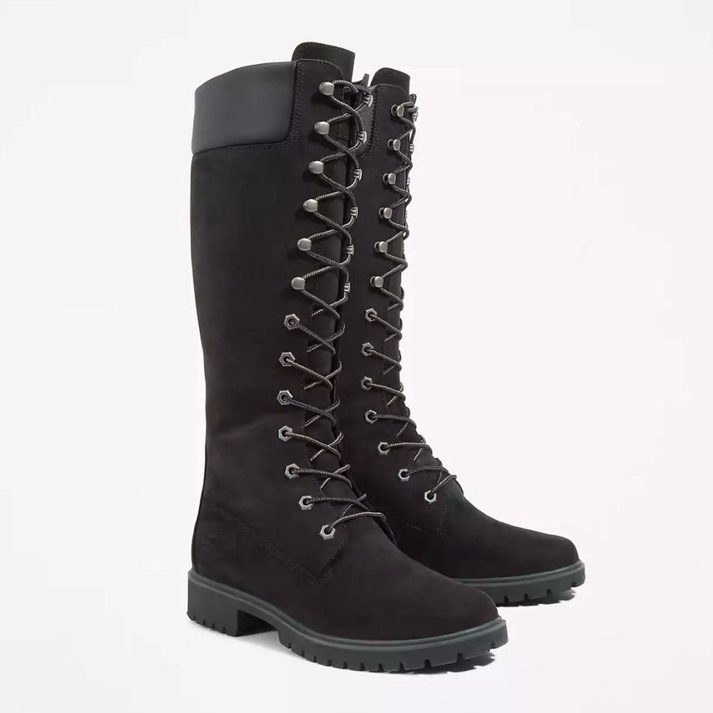 TIMBERLAND Black Tall Boots size 8 (New in Box)
